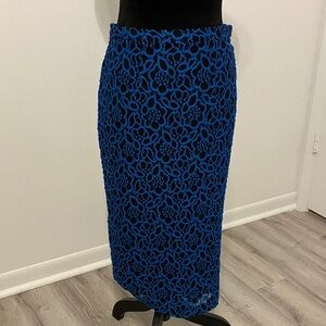 Eva Mendes for New York & Company Black and Blue Lace Design